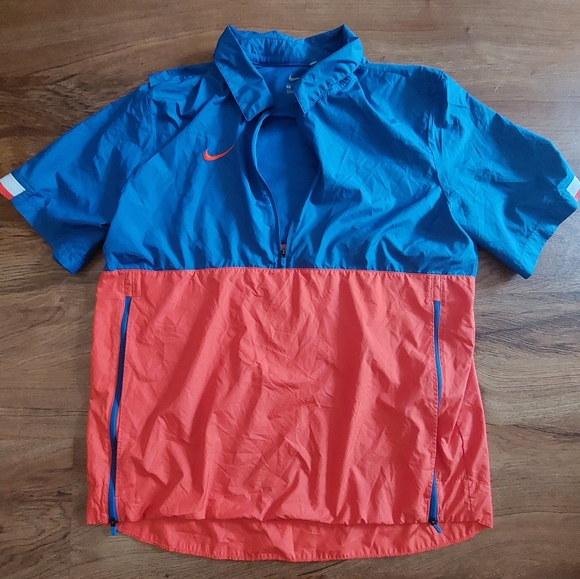Nike Short Sleve Half Zip Windbreaker Pullover - Picture 1 of 4